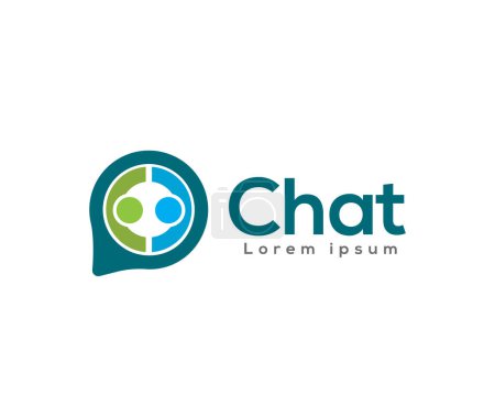Téléchargez les photos : Chat forum connexion coopération logo icône symbole conception modèle illustration inspiration - en image libre de droit