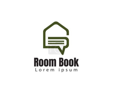Illustration for Room book chat forum logo icon symbol design template illustration inspiration - Royalty Free Image