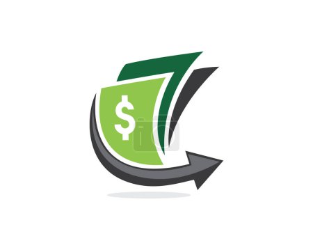 Illustration for Simple abstract money solution logo icon symbol design template illustration inspiration - Royalty Free Image