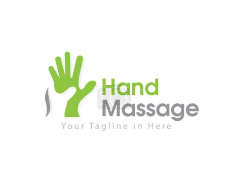 Ilustración de Mano masaje acupuntura puntos terapia logo icono símbolo diseño plantilla ilustración inspiración - Imagen libre de derechos