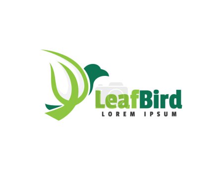 Illustration for Abstract leaf eco bird fly art logo icon symbol design template illustration inspiration - Royalty Free Image