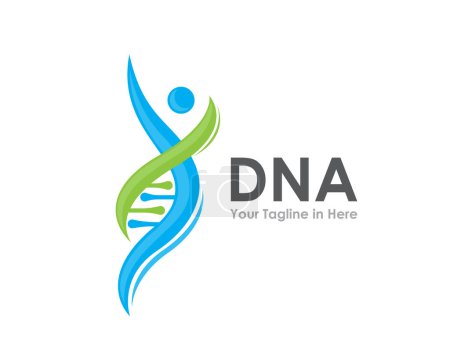 Illustration for Human fit jump health genetic logo icon symbol design template illustration inspiration - Royalty Free Image