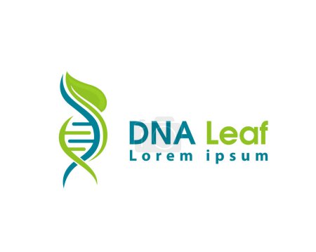 Illustration for Bio green leaf eco genetic logo icon symbol design template illustration inspiration - Royalty Free Image