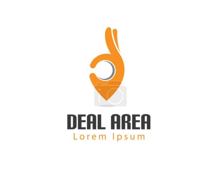 Illustration for Deal area navigation solution logo icon symbol design template illustration inspiration - Royalty Free Image