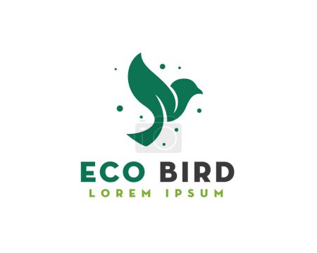 einfach fliegendes Blatt Vogel Logo Symbol Symbol Design Vorlage Illustration Inspiration