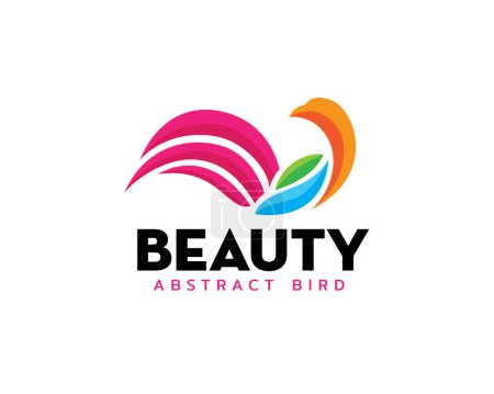 Illustration for Simple color beauty bird logo icon symbol design template illustration inspiration - Royalty Free Image