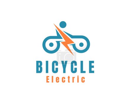 Téléchargez les illustrations : Vélo tonnerre éclairage puissance logo électrique icône symbole conception modèle illustration inspiration - en licence libre de droit