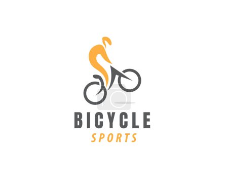 Ilustración de Bicicleta deportes atracción colinas pista logo icono símbolo diseño plantilla ilustración inspiración - Imagen libre de derechos