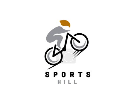 Illustration for Bicycle sports hill track logo icon symbol design template illustration inspiration - Royalty Free Image