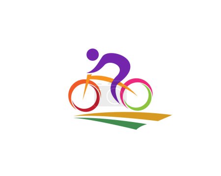 Téléchargez les photos : Abstrait vélo rapide sport courir logo icône symbole conception modèle illustration inspiration - en image libre de droit