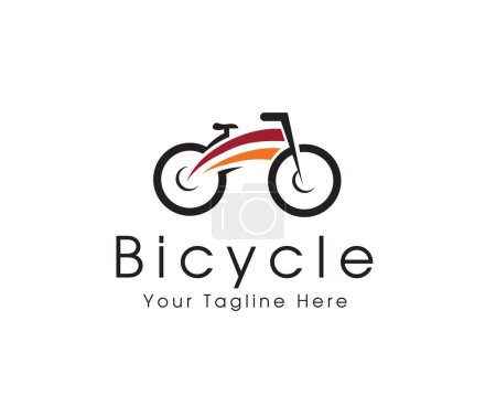Téléchargez les illustrations : Abstrait mouvement rapide vélo logo icône symbole conception modèle illustration inspiration - en licence libre de droit