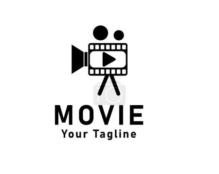 Illustration for Player multimedia movie logo icon symbol design template illustration inspiration - Royalty Free Image