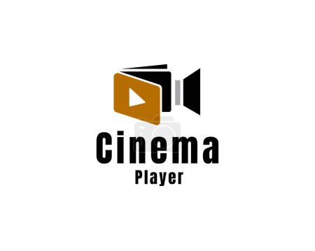 Illustration for Layer frame media play cinema logo icon symbol design template illustration inspiration - Royalty Free Image
