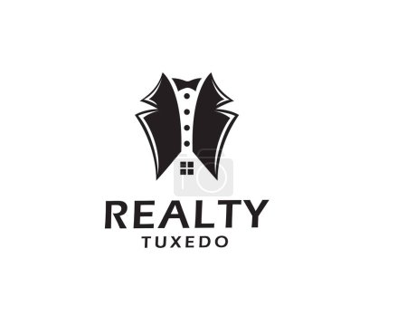 Illustration for Tuxedo business real estate logo design template illustration inspiration - Royalty Free Image