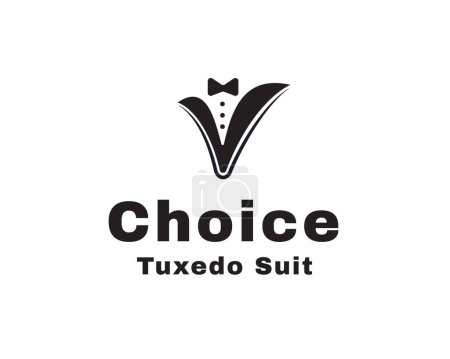 Illustration for Best choice tuxedo suits art for brand product logo design template illustration inspiration - Royalty Free Image