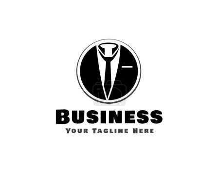 Téléchargez les illustrations : Costume tuxedo cercle pour homme d'affaires, tailleur, marque produit logo conception modèle illustration inspiration - en licence libre de droit