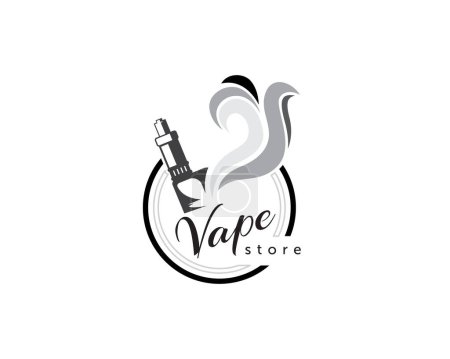 Ilustración de Vapor vintage marca producto, tienda logotipo diseño plantilla ilustración inspiración - Imagen libre de derechos