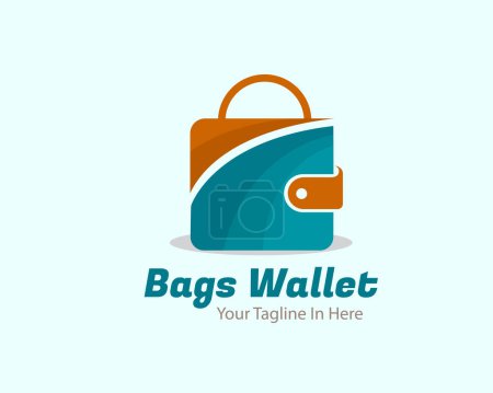 Illustration for Abstract bag wallet vector logo icon template illustration inspiration - Royalty Free Image
