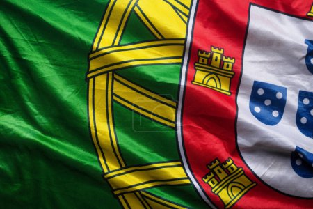 Téléchargez les photos : Drapeau national portugais, drapeau en tissu - en image libre de droit