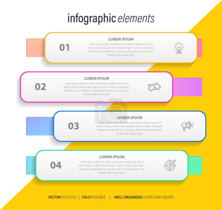 Illustration for Vector of modern business infographic template - Royalty Free Image