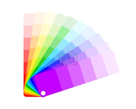 Abstract color palette. RGB concept. Color palette, warm and cool colors, spectrum. Flat design. Vector illustration