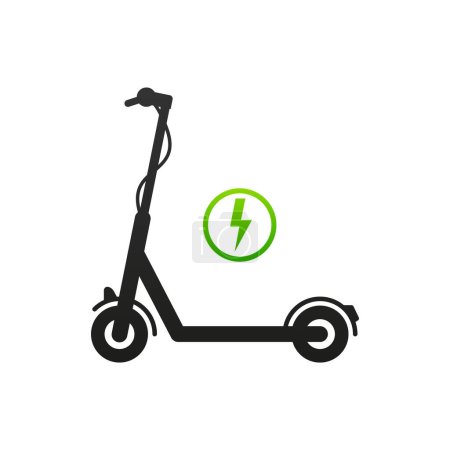 Ilustración de Icono de scooter eléctrico. Transporte sostenible. Transporte ecológico para el estilo de vida urbano. Ilustración vectorial - Imagen libre de derechos