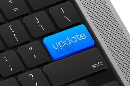 Update button. Computer Keyboard. Word on pc computer keyboard. Vector illustration
