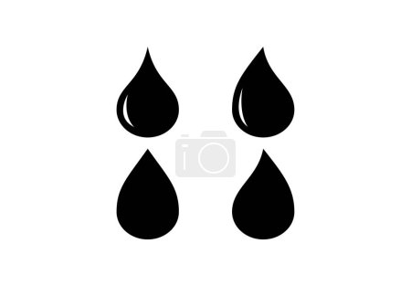 Illustration for Water drop icon vector illustration on background - Royalty Free Image