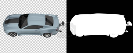 Téléchargez les photos : Race car isolated on background with mask. 3d rendering - illustration - en image libre de droit