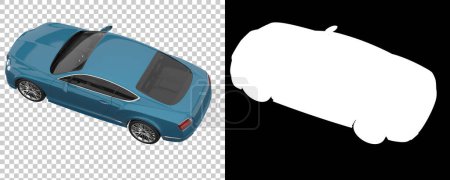 Foto de Sport car on transparent background. 3d rendering - illustration - Imagen libre de derechos