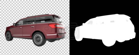 Photo for Realistic SUV isolated on background with mask. 3d rendering - illustration - Royalty Free Image