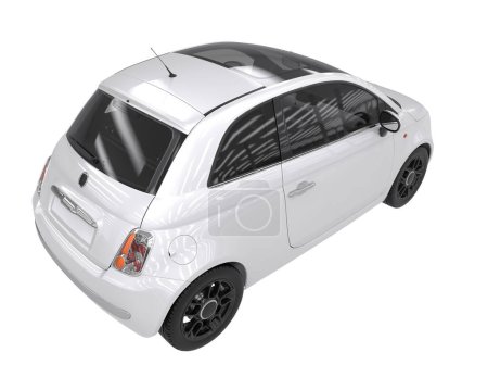 Foto de Modern car isolated on white background. 3d rendering - illustration - Imagen libre de derechos