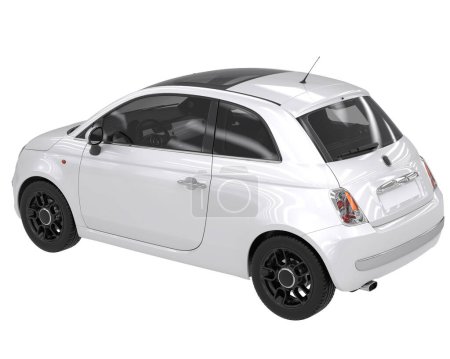 Foto de Modern car isolated on white background. 3d rendering - illustration - Imagen libre de derechos