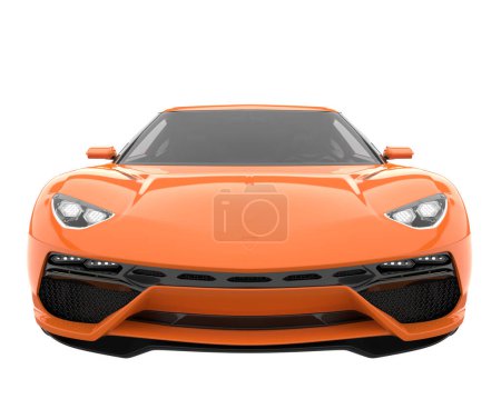 Photo for Sport car isolated on white background. 3d rendering - illustration - Royalty Free Image