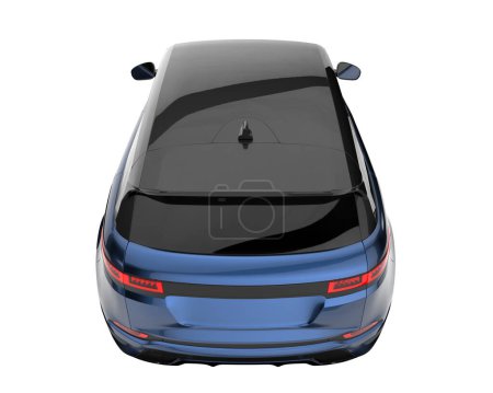 Foto de Realistic SUV isolated on background with mask. 3d rendering - illustration - Imagen libre de derechos