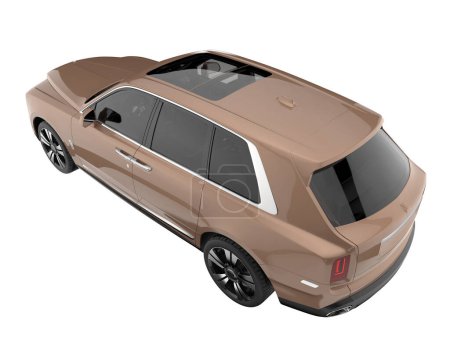 Foto de Realistic SUV isolated on background with mask. 3d rendering - illustration - Imagen libre de derechos