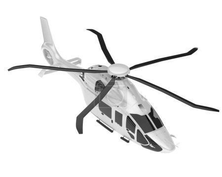 Photo for White aircraft isolated on white background. 3d rendering - illustration - Royalty Free Image