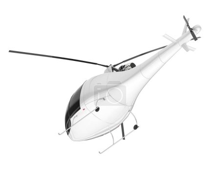 Photo for White aircraft isolated on white background. 3d rendering - illustration - Royalty Free Image