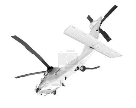 Téléchargez les photos : Avion blanc isolé sur fond blanc. rendu 3d - illustration - en image libre de droit