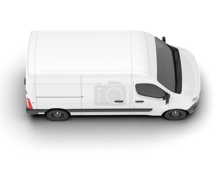 Cargo van mockup isolated on background. 3d rendering - illustration