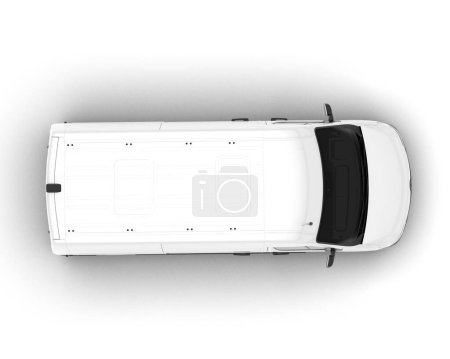 Photo for Cargo van mockup isolated on background. 3d rendering - illustration - Royalty Free Image
