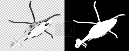 Foto de Helicóptero con hélices. Modelos de vehículos aeronáuticos ilustración de representación 3d - Imagen libre de derechos