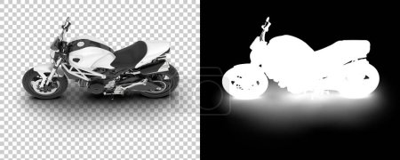 Foto de Bike isolated on background with mask. 3d rendering - illustration - Imagen libre de derechos