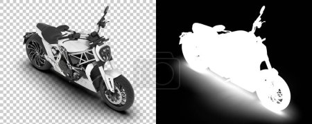 Foto de Bike isolated on background with mask. 3d rendering - illustration - Imagen libre de derechos