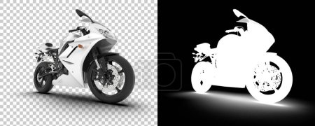 Téléchargez les photos : Bike isolated on background with mask. 3d rendering - illustration - en image libre de droit
