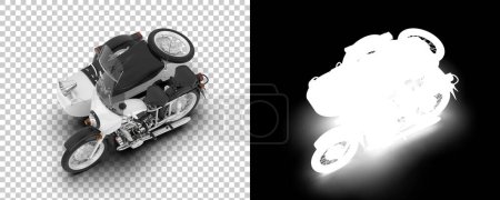 Photo for 3d rendering of modern motorcycle, illustration - Royalty Free Image