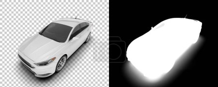 Photo for Silhouettes of modern car on transparent and black background - Royalty Free Image