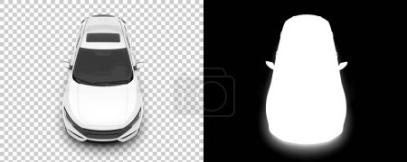 Foto de Silhouettes of modern car on transparent and black background - Imagen libre de derechos