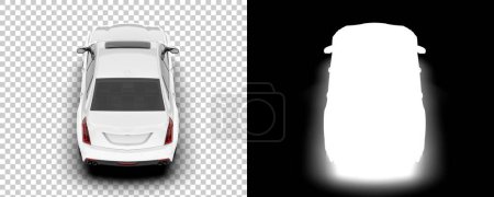 Photo for Modern car isolated on background with mask. 3d rendering - illustration - Royalty Free Image
