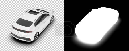 Foto de 3d ilustración de coche moderno sobre fondo transparente. imagen generada por ordenador, coches virtuales 3d - Imagen libre de derechos